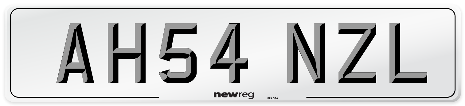 AH54 NZL Number Plate from New Reg